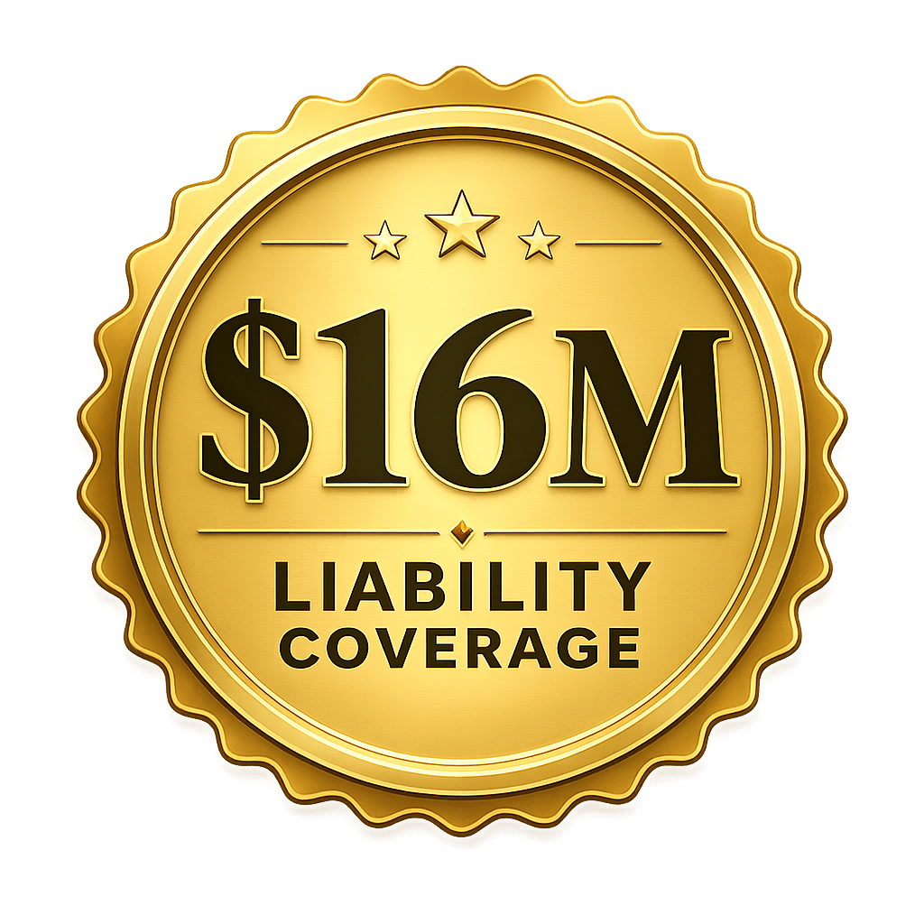 $16M Liability Coverage